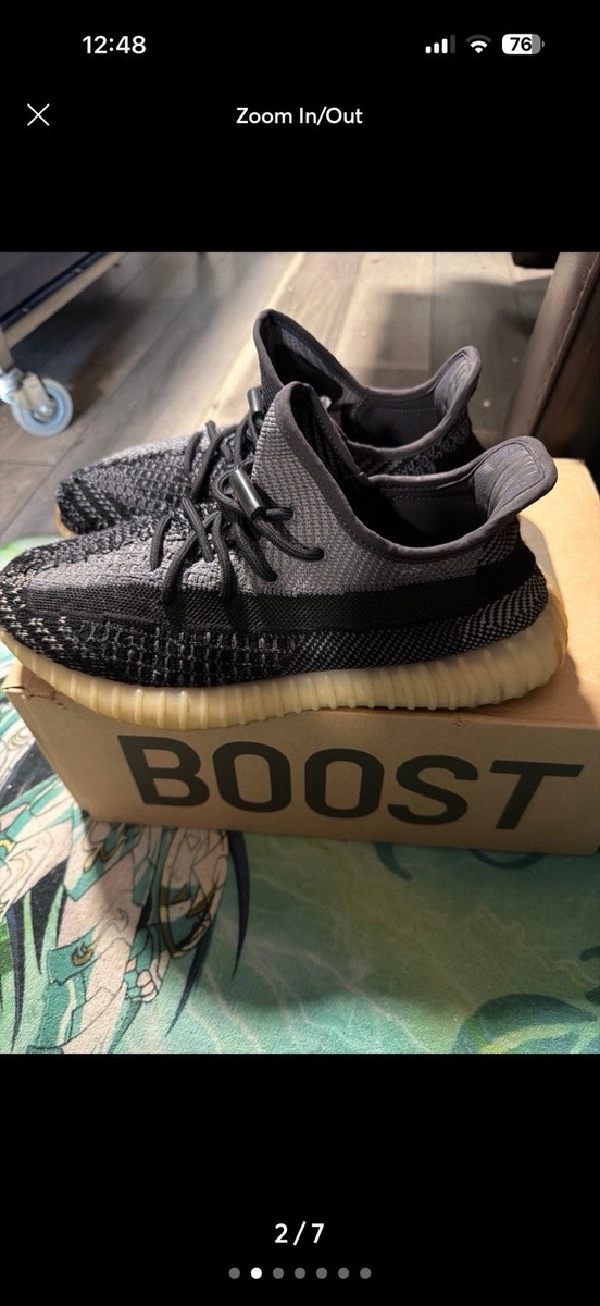 adidas Yeezy Boost 350 V2 Carbon FZ5000 Low Top Primeknit Sneaker Black Men ADIDAS YEEZY BOOST 350 V2 CARBON MEN SIZE 12 FZ5000  main image 4