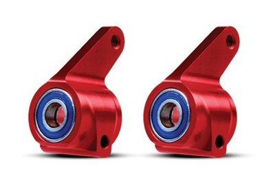 Traxxas 1/10 Rustler 2WD VXL * Aluminum Steering Blocks, Red * 3636X