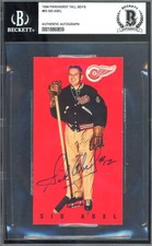 Sid Abel Beckett BAS Autographed 1994 Parkhurst Tall Boys Signed