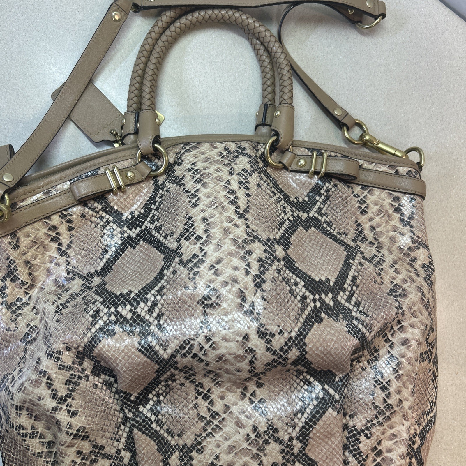 Coach Madison Lindsey Ltd Ed Python Embossed Leat… - image 4