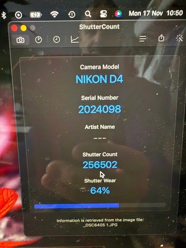 Nikon D4 Camera Pro Body Boxed +EN-EL18 Battery +XQD Memory Card = Shutter @ 64% - Picture 16 of 16