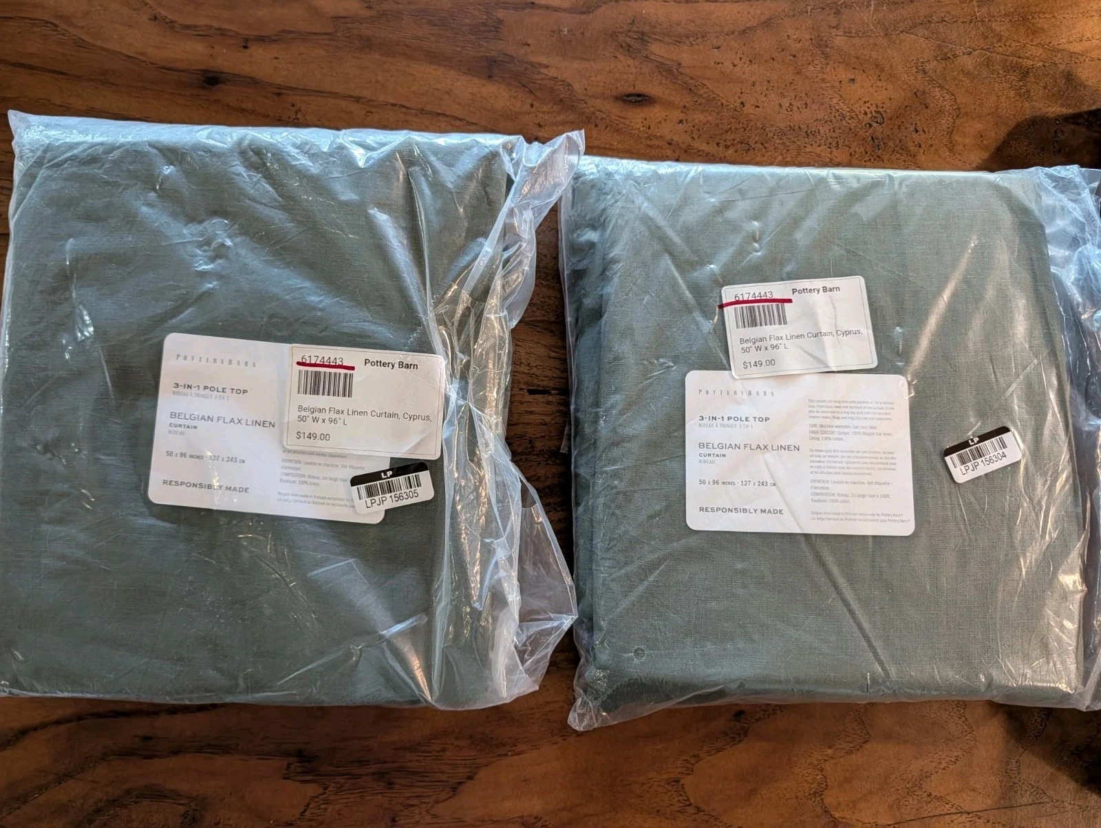 POTTERY BARN Set Of 2 Classic Belgian Flax Linen Curtains-Cypress-50 x 96" - NWT
Opens in a new wind