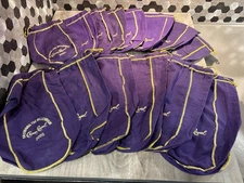 VTG Crown Royale Drawstring Bags  Lot 7-9” 6-12” Purple & Gold 2 Millenium 2000