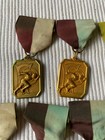 7 Vintage Early 1960s Amateur Bronze Relay/Track Ribbons + Medals — photo 2