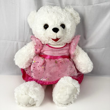 Dan Dee Snowflake Teddy Bear 20" White Pink Dress 2017 Valentine Plush Winter