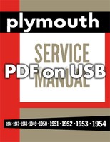 1946-1954 Plymouth Shop Manuell Pdf Usb Flash Drive Reparatur Service P15-P23
