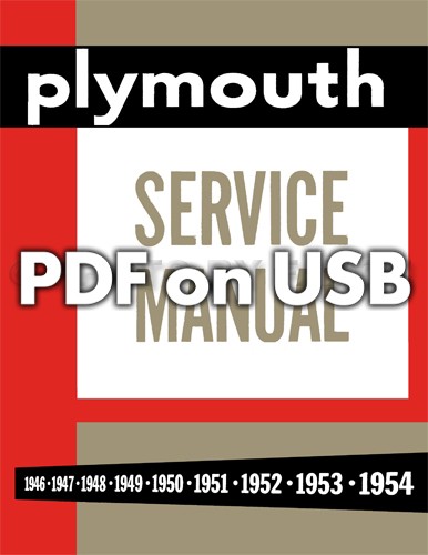 1946-1954 Plymouth Shop Manuell Pdf Usb Flash Drive Reparatur Service P15-P23-image