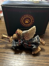 Vintage BOYDS BEARS AND FRIENDS Faith The Angel Bear With Trumpet Ornament  box
