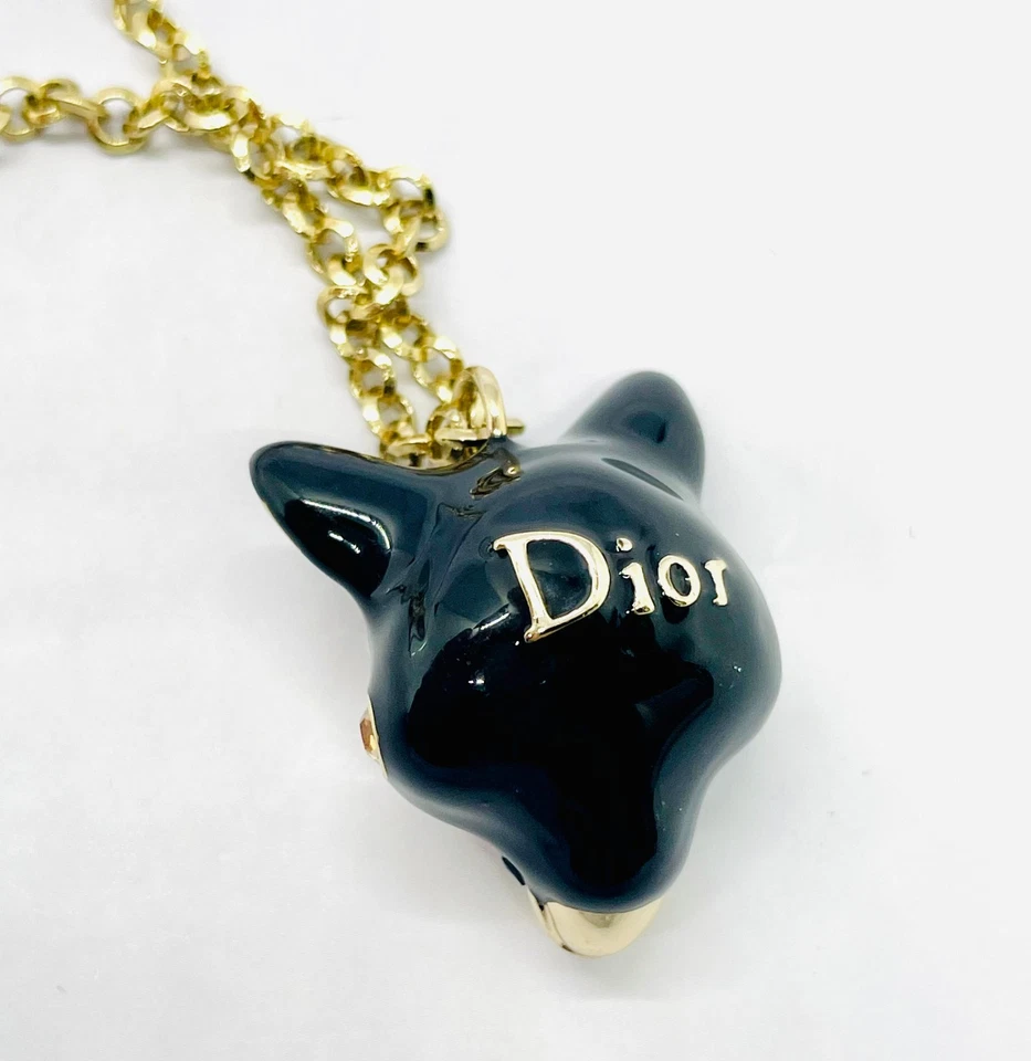 Auténtico Collar Colgante CHRISTIAN DIOR Estrás Zorro - Usado / LX5822 Foto 4 de 4