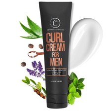 Curl Cream for Men - Hair Styling Cream For Wavy and Curly Hair With Shea But...