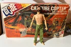 VINTAGE 1976 GI JOE CAPTURE COPTER w BOX & 1964 FLOCKED FIGURE
