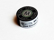 Black Laminated Leather Pool Billiard Cue Tip - 14 mm - Medium