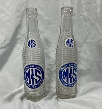 Vintage M & S Beverages Soda Bottle - Flint Michigan - 1953 & 1955 - Lot Of 2