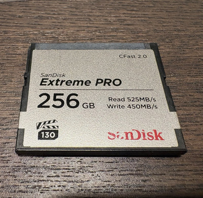 SanDisk Extreme PRO 256GB CFast 2.0 VPG-130 Memory Card 525MB/s