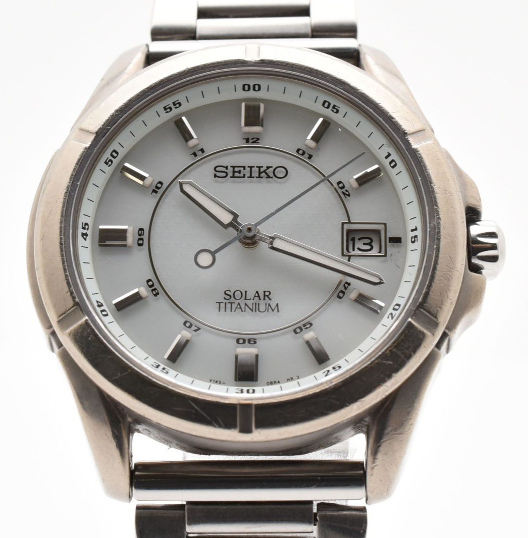 Seiko Spirit SBPS035 Titanium Solar Watch with Sapphire Crystal Japan