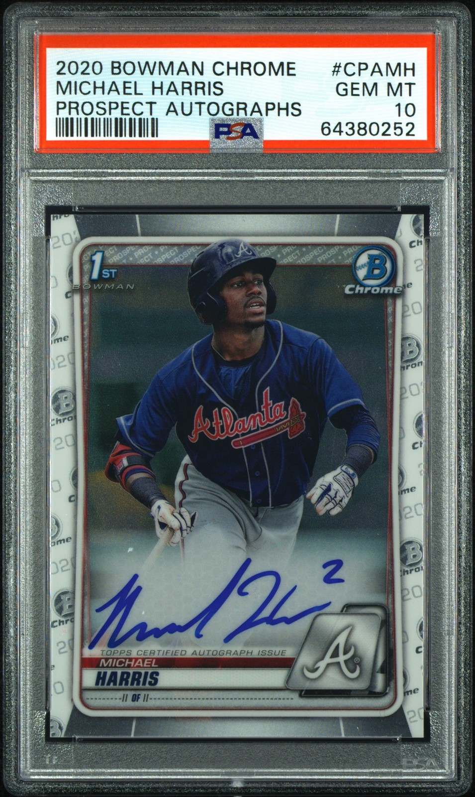 2020 Bowman Chrome #CPA-MH Michael Harris 1st RC Auto PSA 10 64380252