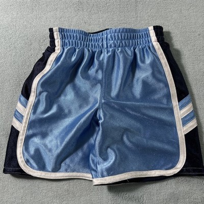 Y2k 2000s RARE Shinny Dazzle Reversible Mesh Shorts Toddler Kid 24m 2T Baby Blue