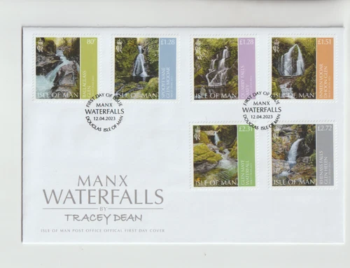 GB Isle of Man 2023  Manx Waterfalls FDC per scan