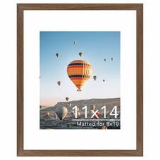 11x14 Picture Frame with 8x10 Mat, Display Photo 8x10 with Mat or 11 x 14 Wit...