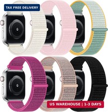 6 Pack Nylon Sport Loop Band Compatible with Apple Watch Band 42-43-44-45-46-49