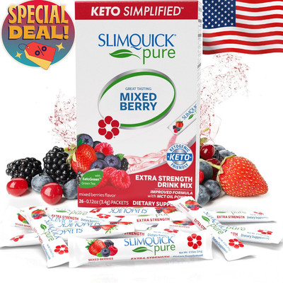 Slimquick Pure 3X Extra Strength Mixed Berry Drink Mix for Women to Help Achieve