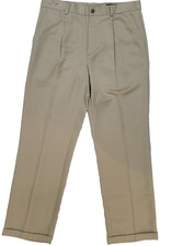 Greg Norman Dress Pants Mens W 34 L 32 Tan 34X32 Microfiber Golf