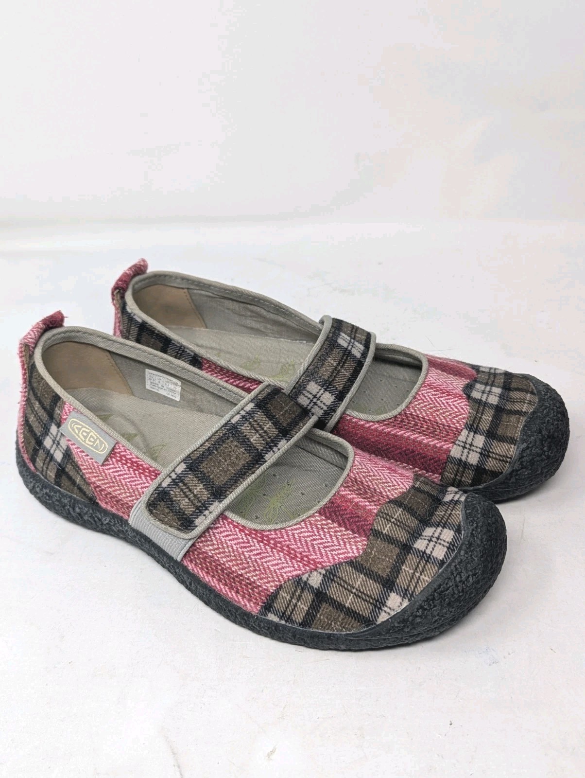 Scarpe da donna KEEN Harvest Fall Plaid Mary Janes II rosso marrone 1007740 taglia US 8