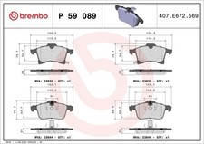 Bremsbelagsatz Vorne Teves-System für Opel Adam M13 Corsa D S07 E X15 ab 07->