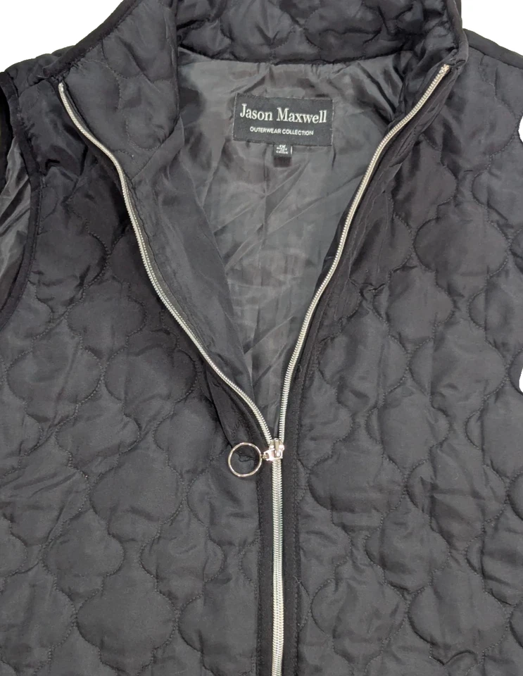 Chaleco acolchado Jason Maxwell para mujer talla 1X negro colección de ropa exterior Foto 4 de 4