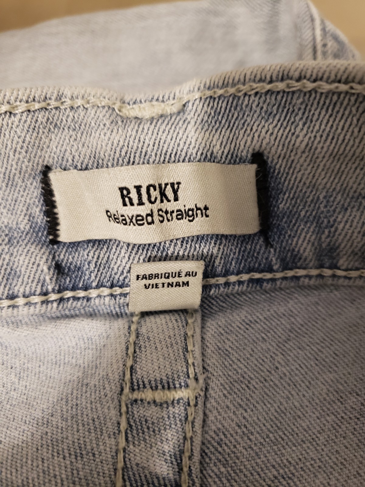 True Religion RICKY Relaxed Straight Jeans 33x34 Blue Drover Light Wash thumbnail 14