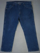 WE01409 AWESOME ****RUSTLER**** RELAXED FIT MENS BLUE JEANS 38X29 (msr 40"x29")