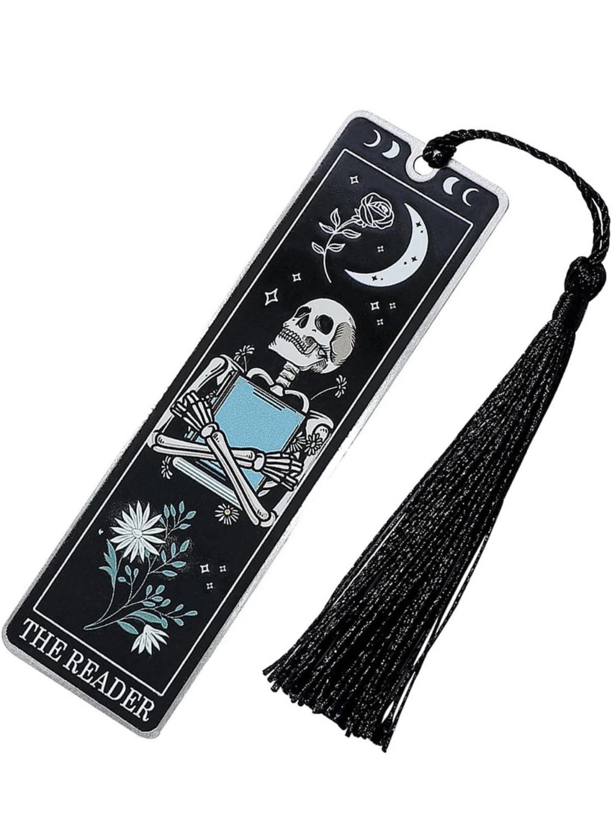 Skeleton Tarot Metal Bookmark,Gothic Horror Book Mark Funny Bookmarks
