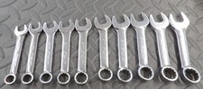 Snap-on Tools Oxim710b 10mm-19mm 10-piece 12-point Stubby Combo Wrench Set.
