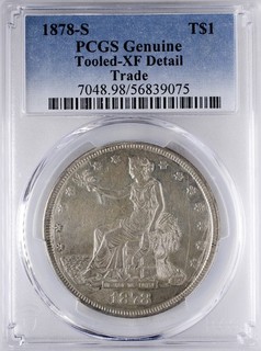 1878 S Trade Dollar PCGS XFDetails tooled