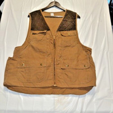 Vintage 90s Carhartt Duck Tan Hunting Vest VU103 23" Adult 2XL