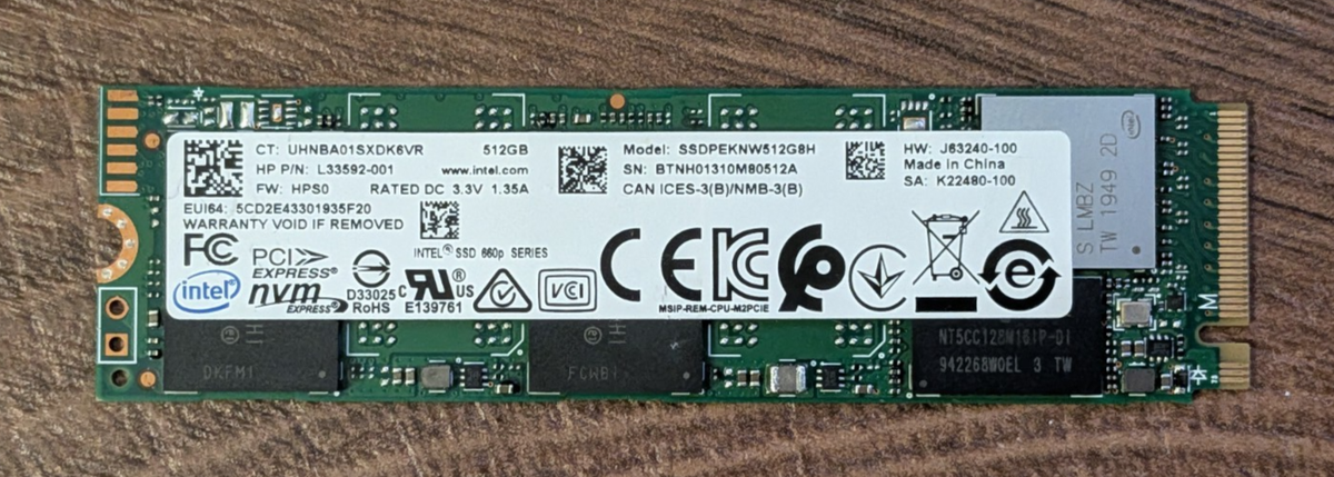 Intel 512GB NVMe SSD 80mm Solid State SSDPEKNW512G8H 9H | eBay