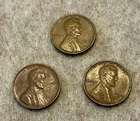 1945 P D S Lincoln Wheat Cent 3 Coin Set Lot 5  FREE SHIPPING