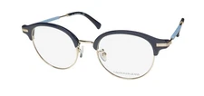 NEW CALVIN KLEIN JEANS 19706A EYEWEAR BROWLINE BLUE METAL & PLASTIC 405 FULL-RIM