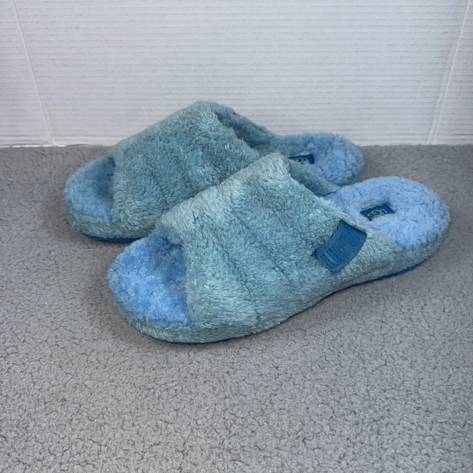 Zapatillas Ugg Blue Fluff You Slides Para Hombre 12 EU 45 Zapato Esponjoso Difuso Azul Claro Foto 2 de 4