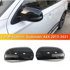 Abs Carbon Rearview Mirror Cover Trim For Mitsubishi Outlander Asx 2013-2021
