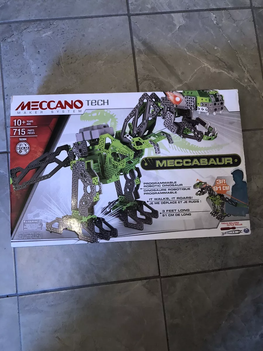 Meccano Tech Meccasaur Gear Building Set 715 Piece Programmable