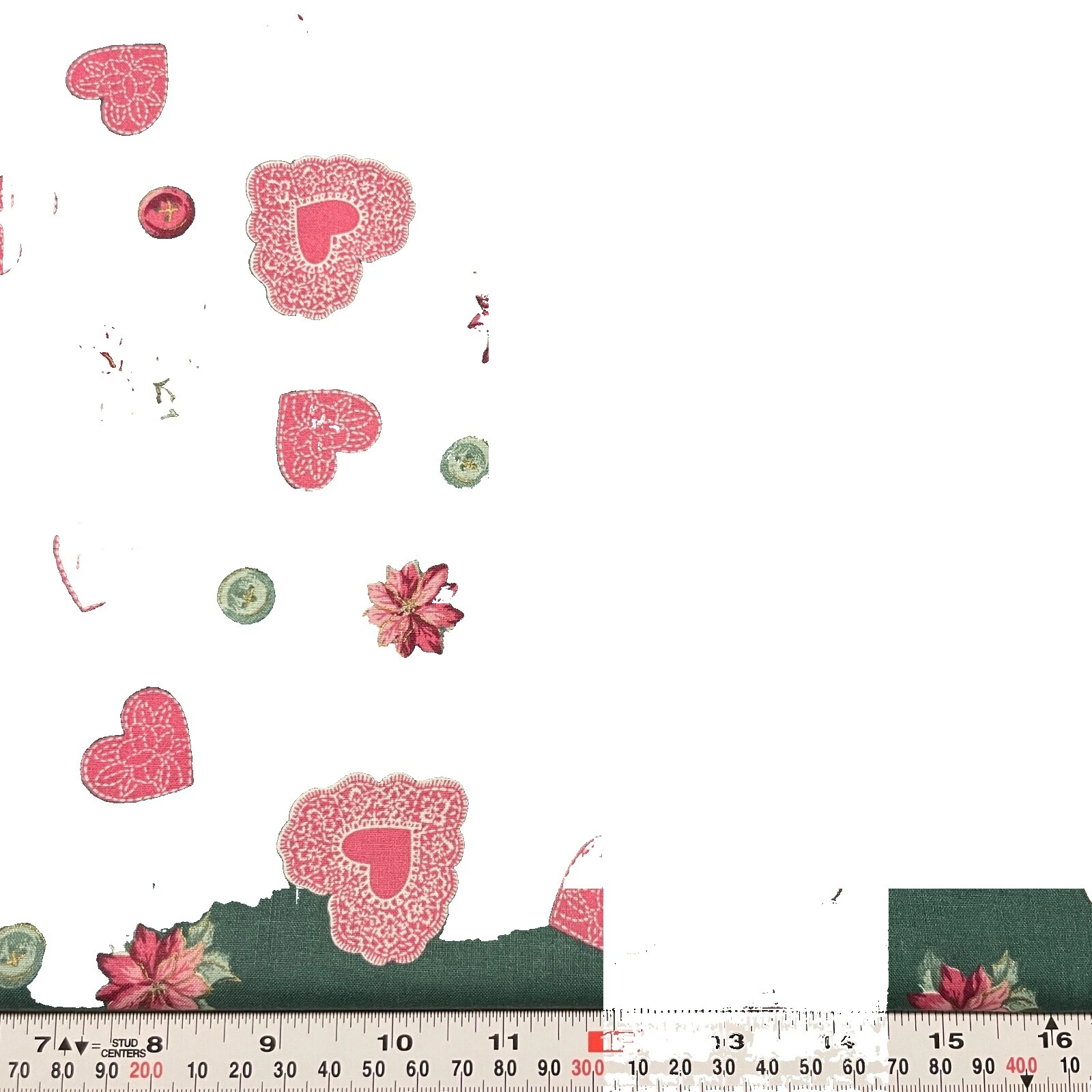 Amor y corazones telas artesanales Floral De Algodón