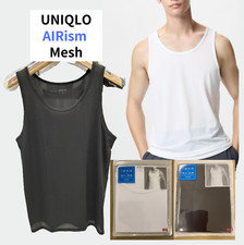 UNIQLO AIRism Mesh Anti-Odor Tank Top XS-4XL Black White MEN New Japan