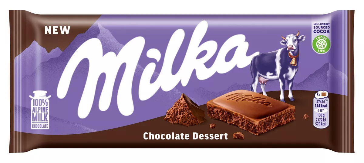 MILKA CHOCOLATE DESSERT Chocolate Bars European Candy Sweets 8x 100g 3.5oz