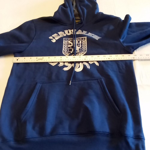 Sudadera con Capucha Jerusalén León Azul Israel Souvenir Talla Pequeña Azul Marino y León Plateado - Imagen 9 de 22
