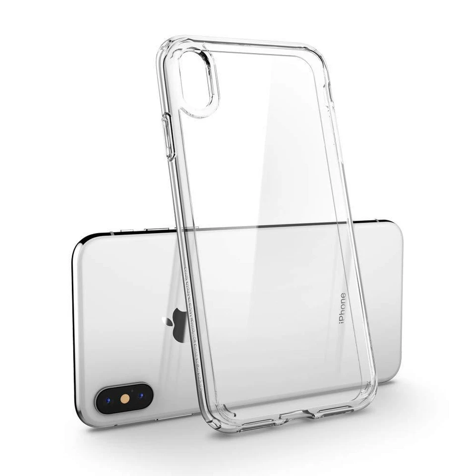 COVER CUSTODIA + PELLICOLA VETRO TEMPERATO PER IPHONE XS / MAX / XR TRASPARENTE - Immagine 3 di 4