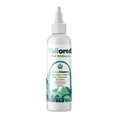 Ear Cleansing Solution For Dogs & Cats Cucumber Melon 8oz NEW ALOE VERA GENTLE