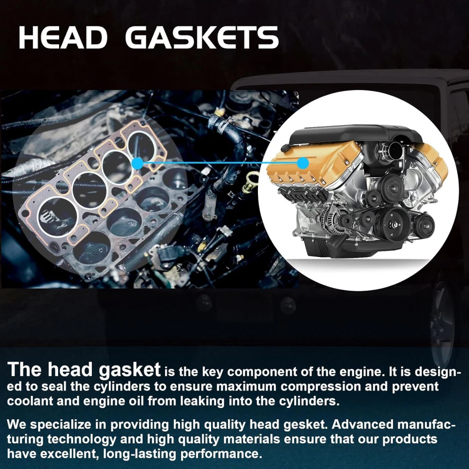 Juego de juntas de culata con pernos para 05-12 Dodge Jeep MITSUBISHI 3.7L V6 DOHC Foto 2 de 4