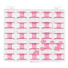 Janome Pink Bobbins with Storage Case