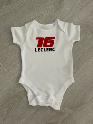 Baby Vest Formula One Charles Leclerc  F1 Bodysuit, Any Size 
